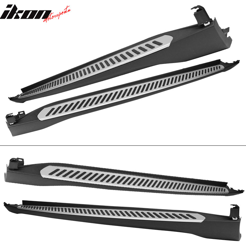 IKON MOTORSPORTS Side Step Bars Compatible With 2015-2019 BMW X6, Factory Style Polish Aluminum Running Board Bar Foot Pedal