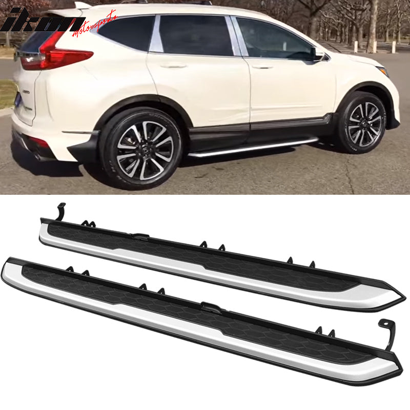 2017-2022 Honda CRV CR-V OE Style Silver Side Running Board Aluminum