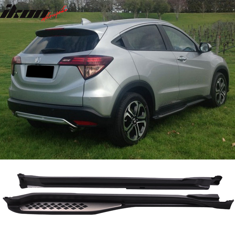 2014-2018 Honda Vezel HRV OE Style Silver Running Boards Aluminum ABS