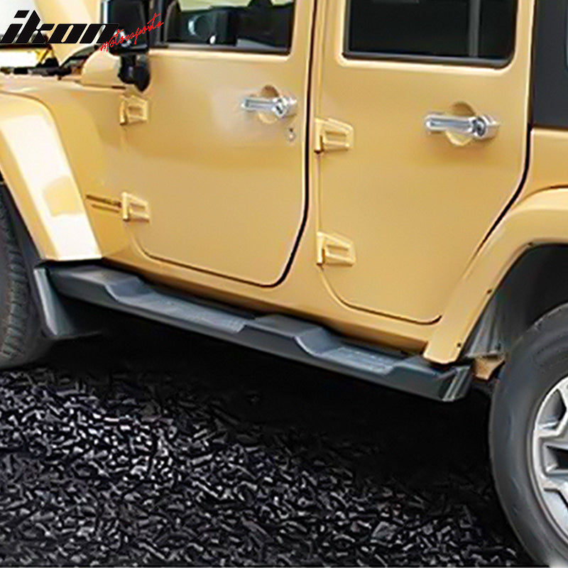 Fits 07-18 Jeep Wrangler 4Dr OE Style 2PCS Running Boards Side Step Nerf Bars