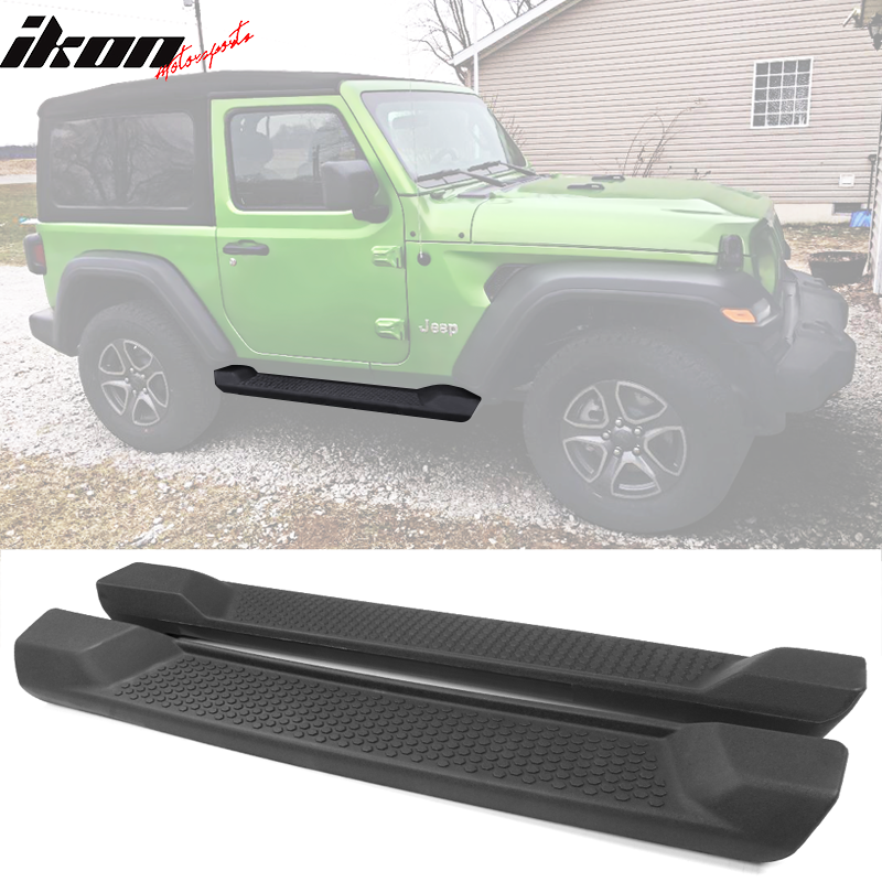 2018-2024 Jeep Wrangler JL 2 Door OE Textured Black Running Boards ABS