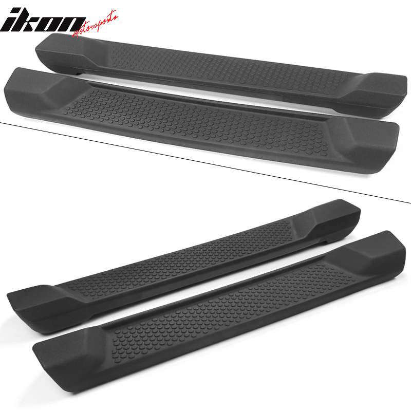 Fits 18-24 Jeep Wrangler JL 2 Door Textured Nerf Bar Side Step Running Boards