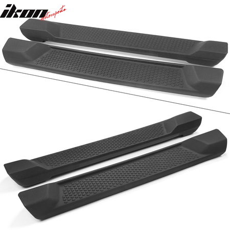 Fits 18-24 Jeep Wrangler JL 2 Door Textured Nerf Bar Side Step Running Boards