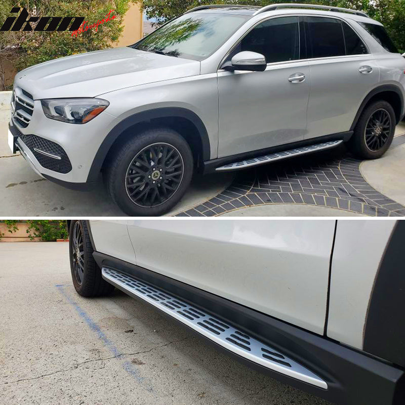 IKON MOTORSPORTS, Running Board Compatible With 2020-2024 Mercedes-Benz W167 V167 GLE SUV Class (Not Fit Coupe), Factory Style Side Step Nerf Bar Pair