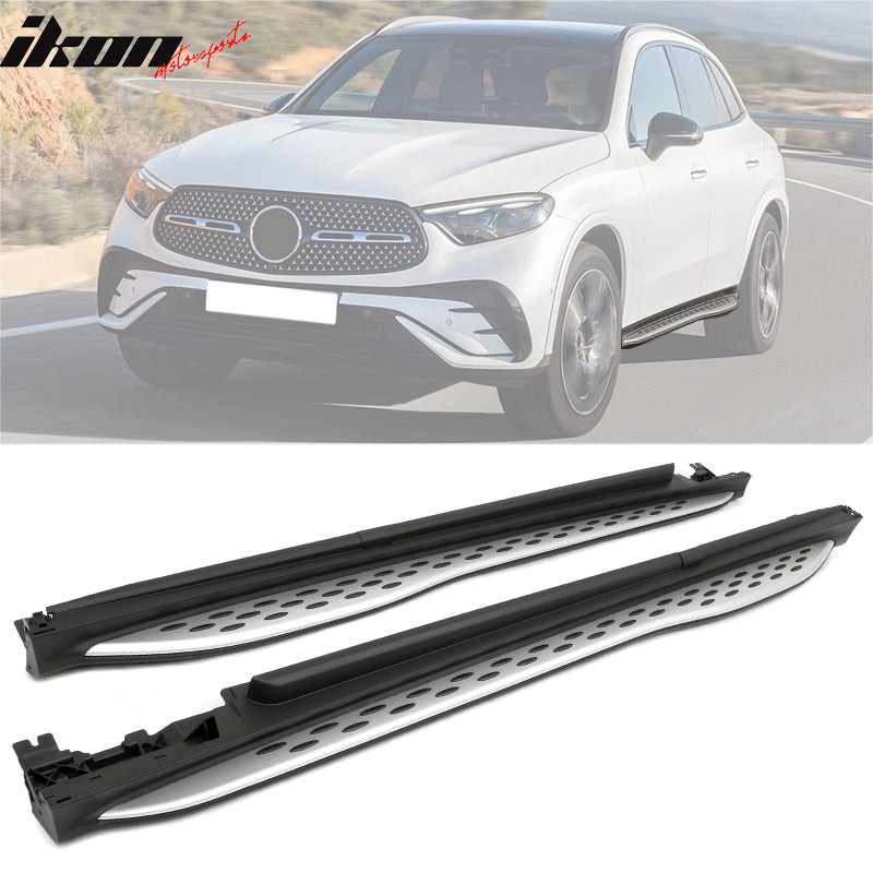 2023-2024 Benz GLC300 OE Style Black Running Board Aluminum Plastic