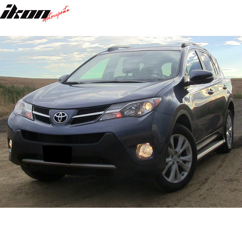 Running Board Compatible With 2013-2016 Toyota RAV4, Factory Style Side Steps Nerf Bars Rail Bars Pair by IKON MOTORSPORTS, 2014 2015