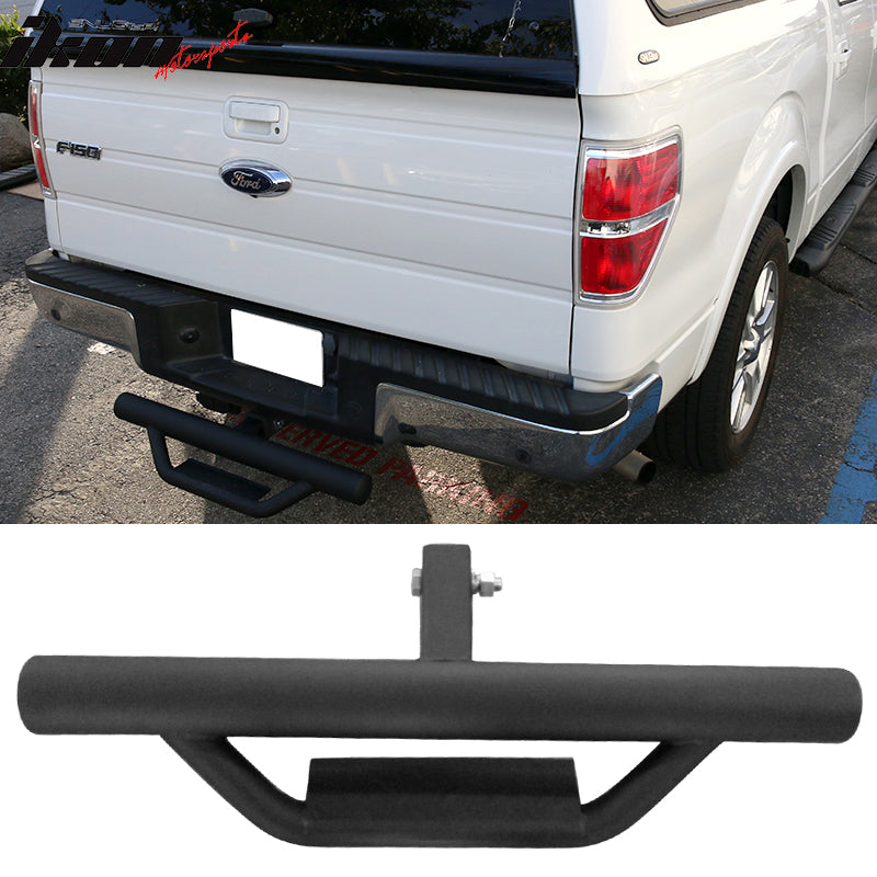 Universal Cabs V1 Black Powder Coated Rear Step Bumper Guard Steel