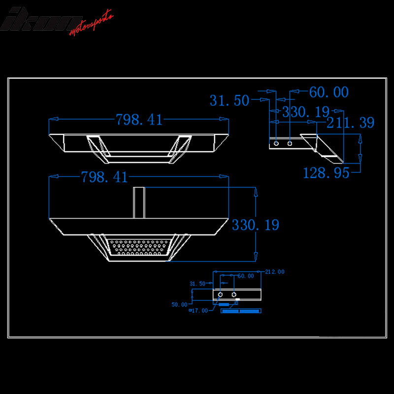 Universal Black Powder Steel Rear Bumper Step 2Inch Hitch Receiver 31.5 Inch