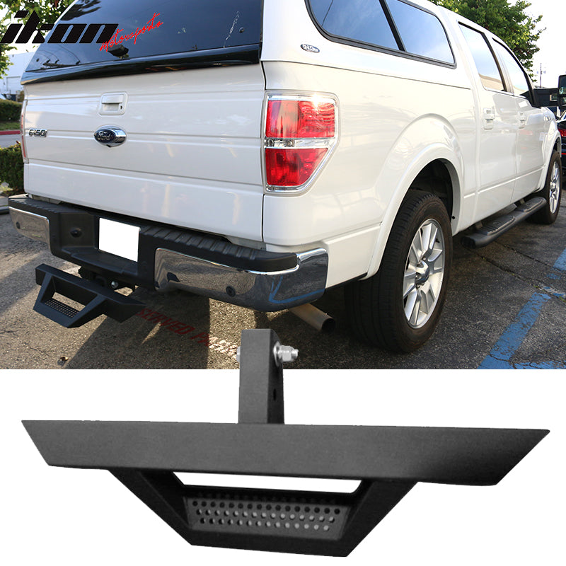 Universal Pick Up Trunk V2 Black Powder Coated Step Bumper Guard Steel