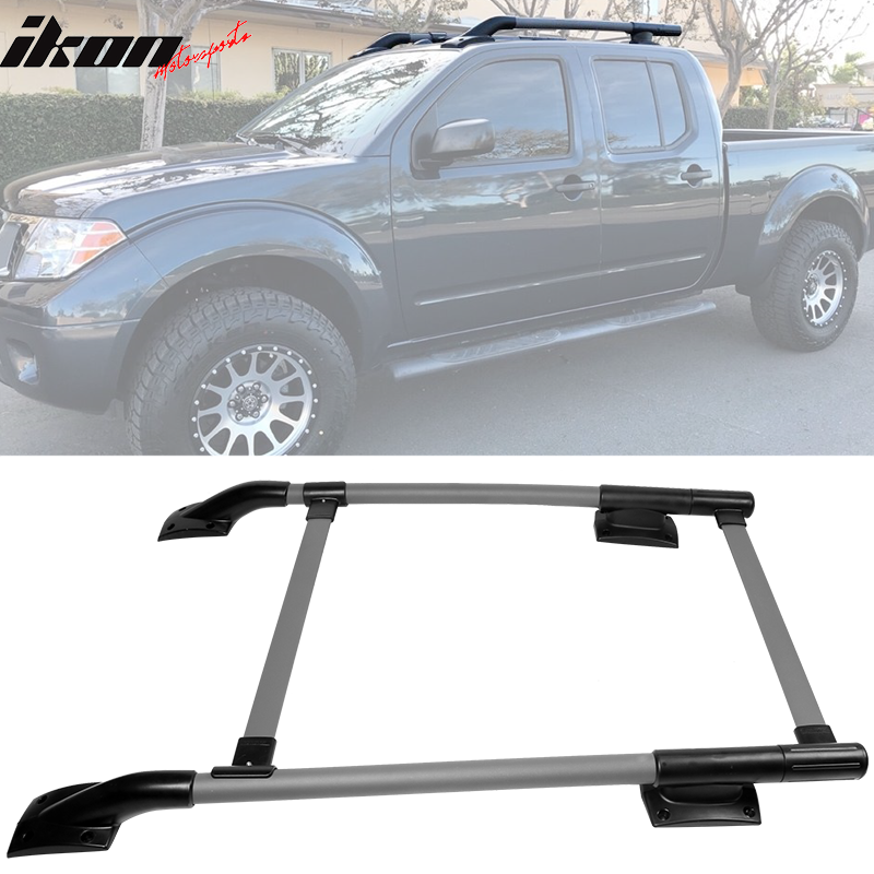 2005-2022 Nissan Frontier OE Grey Black Roof Rack Cross Bar Aluminum