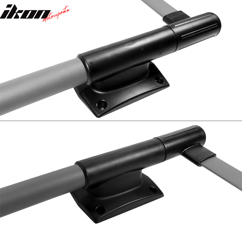 Fits 05-22 Nissan Frontier OE Style Roof Rack Rail Cross Bar Pair Grey + Black