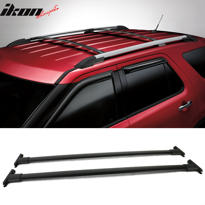 2011-2015 Ford Explorer Black Roof Rack Bar Luggage Carrier Aluminum