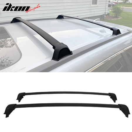 IKON MOTORSPORTS, Roof Rack Compatible With 2023-2025 Honda CR-V All Models, Black Top Roof Rack Cross Bar Cargo Luggage Carrier Aluminum 2PCS