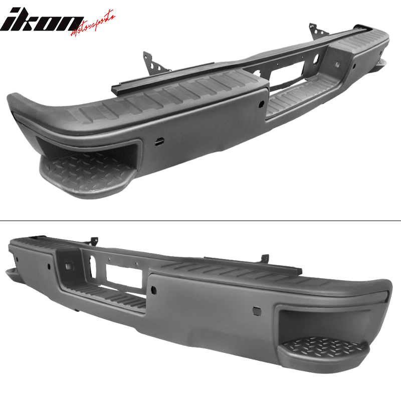 Fits 14-18 Silverado GMC Sierra Chrome Rear Step Bumper w/ Sensor Holes