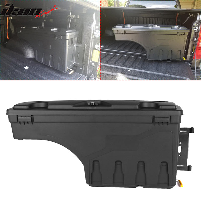 2007-2019 Toyota Tundra Black Truck Bed Storage Box Passenger Side ABS