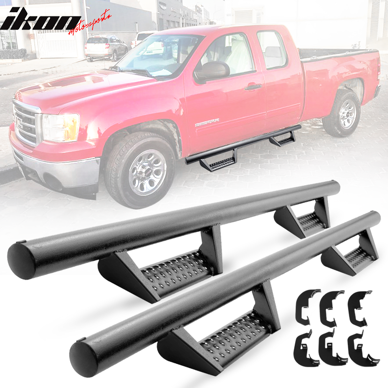 2007-2018 Chevy Silverado Extended Cab BCK Style Black Running Boards