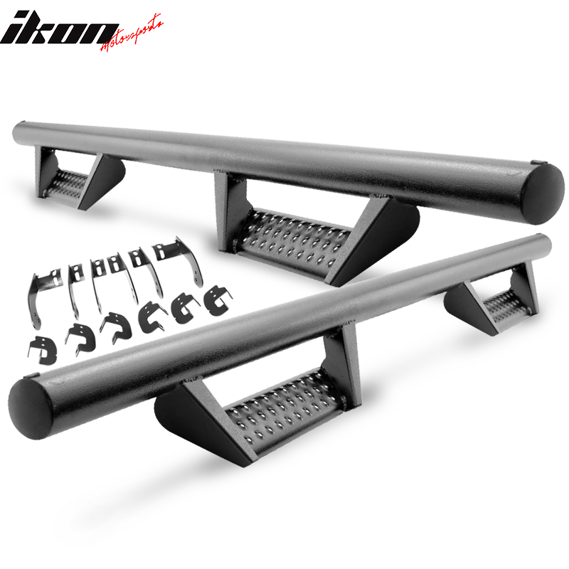 IKON MOTORSPORTS, Side Step Bars Compatible With 2015-2022 Ford F-150 Super Cab, Running Boards Nerf Bars Left Right Side Kit