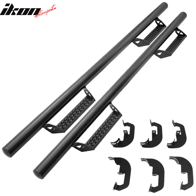 Fits 07-18 Chevy Silverado Crew Cab BCT Style Side Step Bars