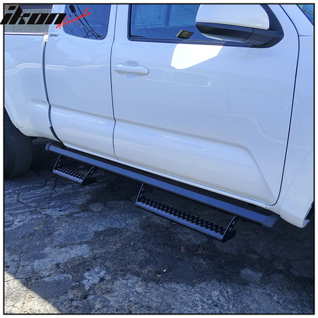 Fits 05-22 Toyota Tacoma Access Cab Running Boards Black