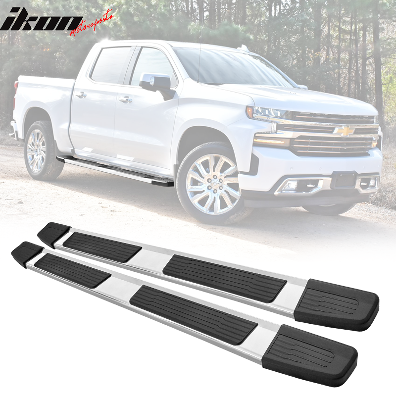 Fits 19-21 Chevy Silverado Sierra 1500 Crew Cab OE S6 Style Side Step Bar Black