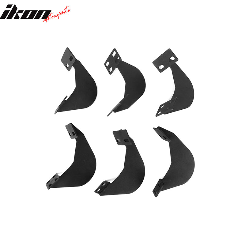 Running Boards Compatible With 2009-2023 Dodge Ram 1500 & 10-15 Dodge Ram 2500 3500 Crew Cab, IKON V1 Style Black Steel Side Step Bar Nerf Bar by IKON MOTORSPORTS, 2010 2011 2012 2013 2014 2015 2016