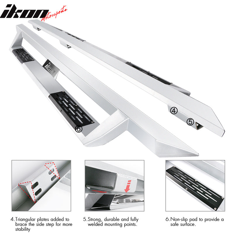 Clearance Sale Fits 07-21 Toyota Tundra Crew Max IKON V1 Running Boards Nerf Bar