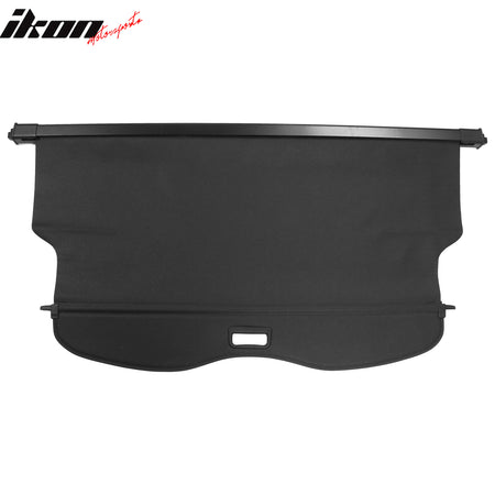 IKON MOTORSPORTS, Cargo Cover Compatible With 2019-2025 Chevrolet Blazer Except EV, OEM Style PVC & Aluminum Rod Black Security Rear Trunk Cover Security Retractable Shield, 2020 2021