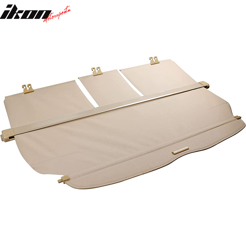 IKON MOTORSPORTS Cargo Cover Compatible With 2007-2011 Honda CRV, Factory Style Retractable Rear Security Trunk Cover