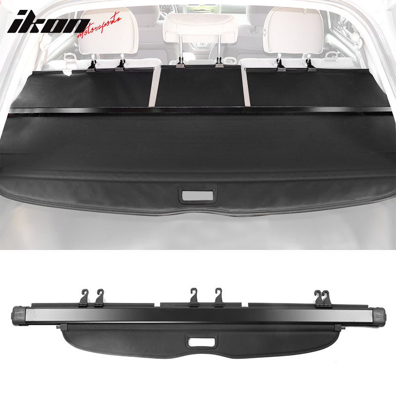 IKON MOTORSPORTS Cargo Cover Compatible With 2007-2011 Honda CRV, Factory Style Retractable Rear Security Trunk Cover