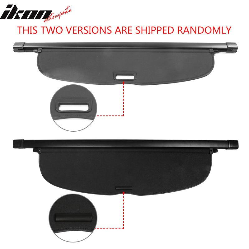 Fits 17-22 Honda CRV Tonneau Cargo Shade Cover Black - Vinly+Aluminum Rod