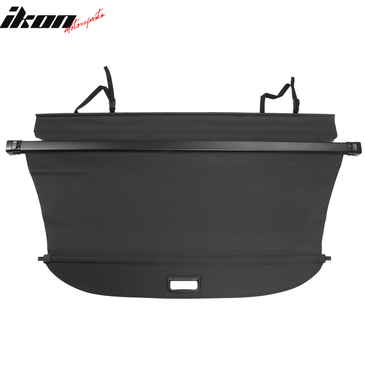 IKON MOTORSPORTS, Cargo Cover Compatible With 2023-2025 Honda CR-V All Models, OEM Style PVC & Aluminum Rod Black Security Rear Trunk Cover Security Retractable Shield 08Z07-3A0-110