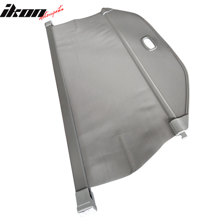 IKON MOTORSPORTS, Cargo Cover Compatible with 2019-2023 Hyundai Santa Fe, Rear Tonneau Security Cover Retractable Grey