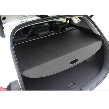 IKON MOTORSPORTS, Rear Cargo Cover Compatible With 2016-2021 Hyundai Tucson, Retractable Rear Trunk Security Cargo Cover, 2017 2018 2019 2020