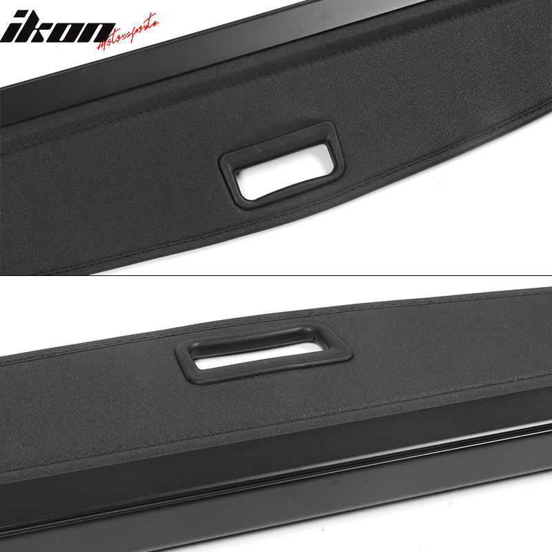 IKON MOTORSPORTS, Rear Cargo Cover Compatible With 2016-2021 Hyundai Tucson, Retractable Rear Trunk Security Cargo Cover, 2017 2018 2019 2020