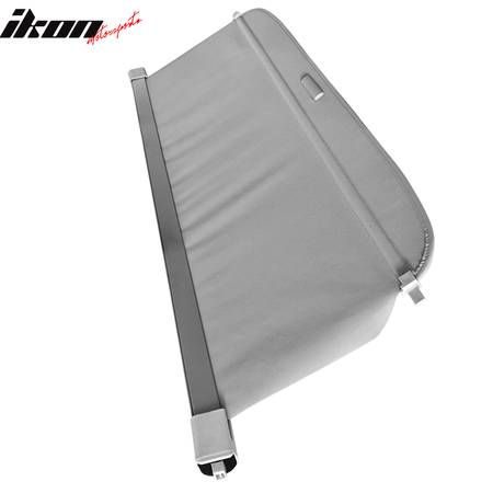 IKON MOTORSPORTS, Cargo Cover Compatible With 2007-2017 Jeep Compass & Patrior, Vinly+Aluminum Rod Tonneau Cover Retractable