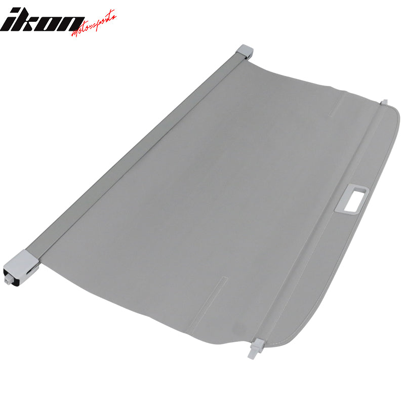 IKON MOTORSPORTS, Cargo Cover Compatible With 2007-2017 Jeep Compass & Patrior, Security Tonneau Cover Retractable, 2008 2009 2010 2011 2012 2013 2014 2015 2016