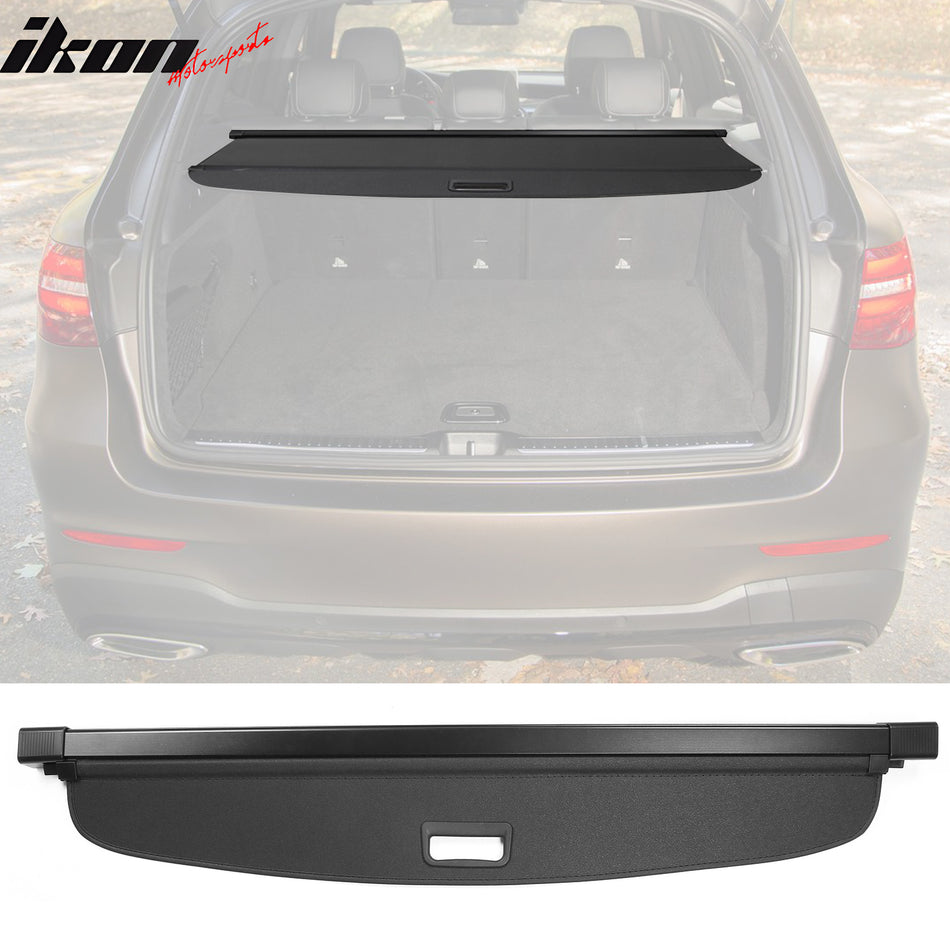 2016-2022 Benz GLC 4DR Black Rear Trunk Cargo Cover PVC Aluminum Rod