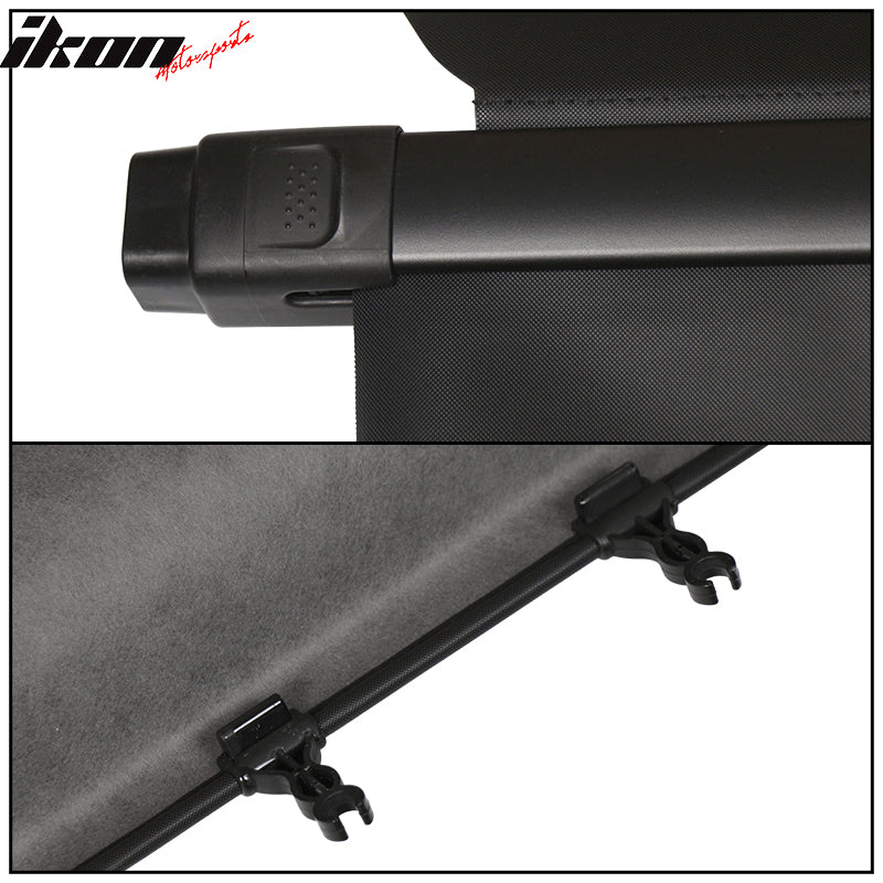 Fits 19-24 Subaru Forester Retractable Black Rear Cargo Security Tonneau Cover