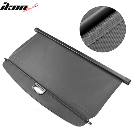 IKON MOTORSPORTS Cargo Cover Compatible With 2019-2024 Toyota Rav4 & Rav4 Prime, Retractable Rear Cargo Security Trunk Cover Black, 2020 2021 2022 2023