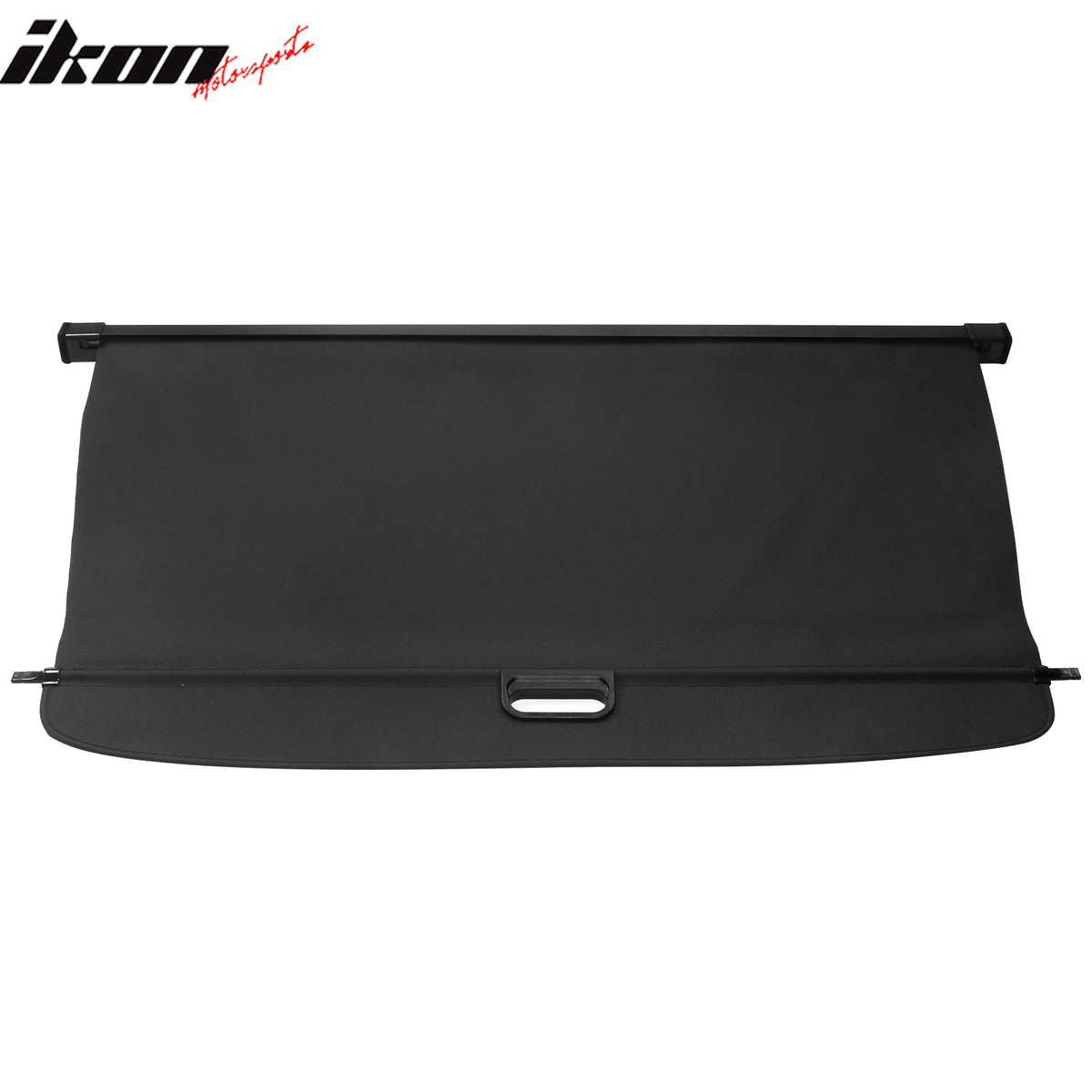 IKON MOTORSPORTS, Cargo Cover Compatible With 2018-2023 Volkswagen Atlas 4-Door, PVC & Aluminum Rod Black Security Rear Trunk Cover Security Retractable Shield, 2019 2020 2021 2022