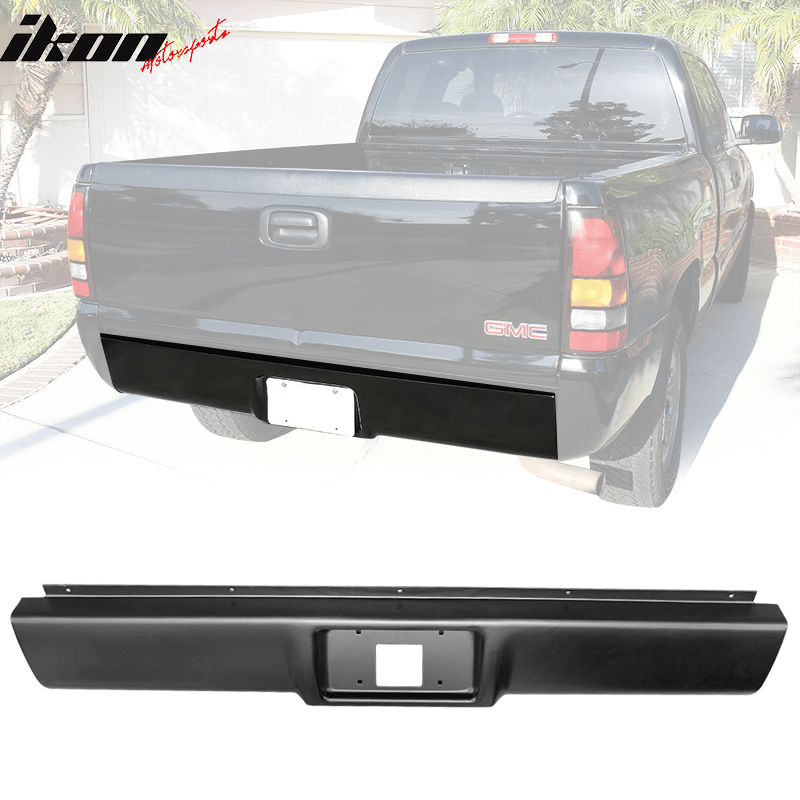 1988-1998 Chevy GMC C1500 C2500 C3500 K1500 K2500 Black Rear Roll Pan