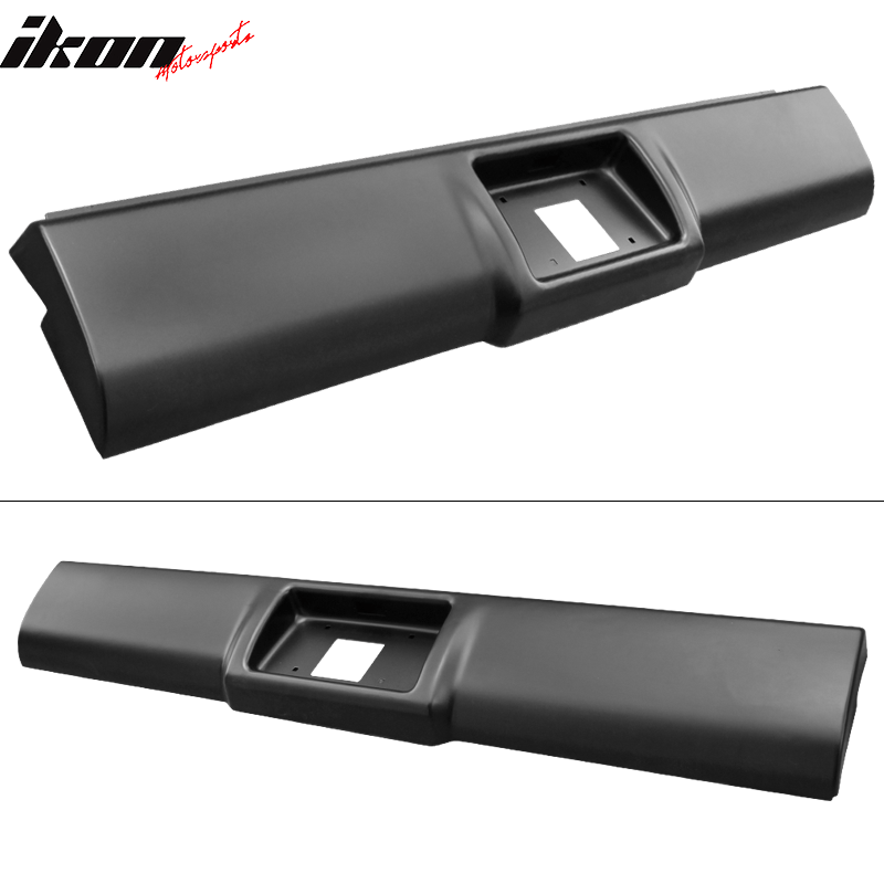 IKON MOTORSPORTS Roll Pan, Compatible With 1988-1998 Chevrolet GMC C1500 C2500 C3500 K1500 K2500 K3500, Black Rear Tailgate Handle Relocator With License Plate for 1997 1996 1995 1994 1993 1992 1991