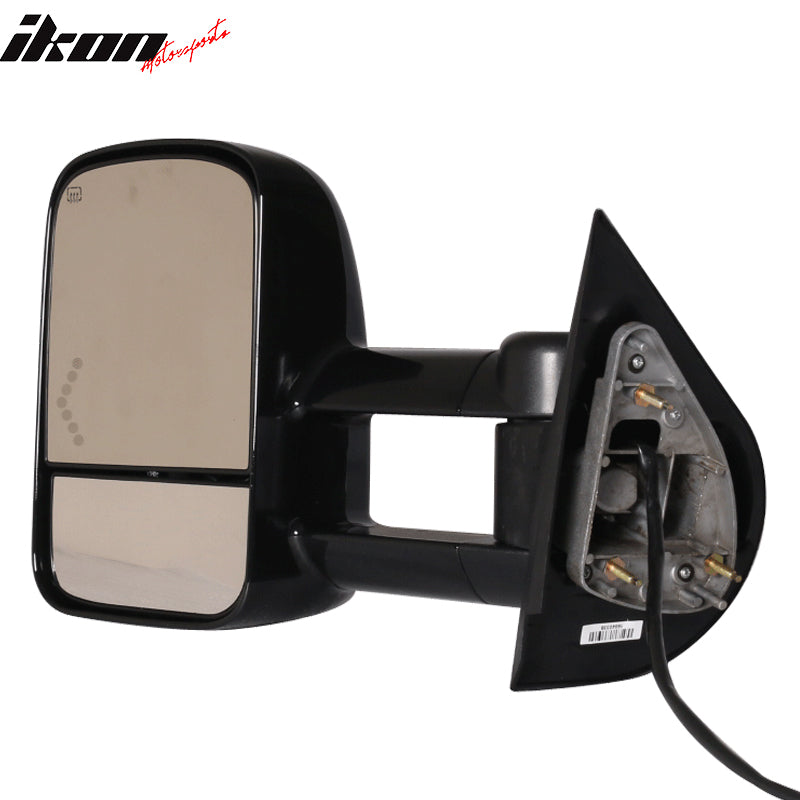 Fits 07-14 Silverado Sierra Towing Mirrors Power Heated Signal Arrow Light 2PC