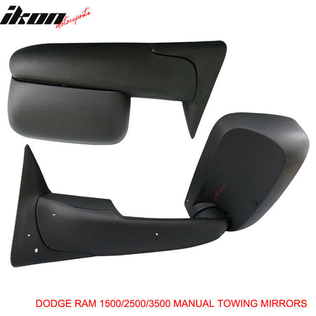 Fits 94-01 Dodge Ram 1500 94-02 2500 3500 Towing Mirrors Pair + Support Bracket