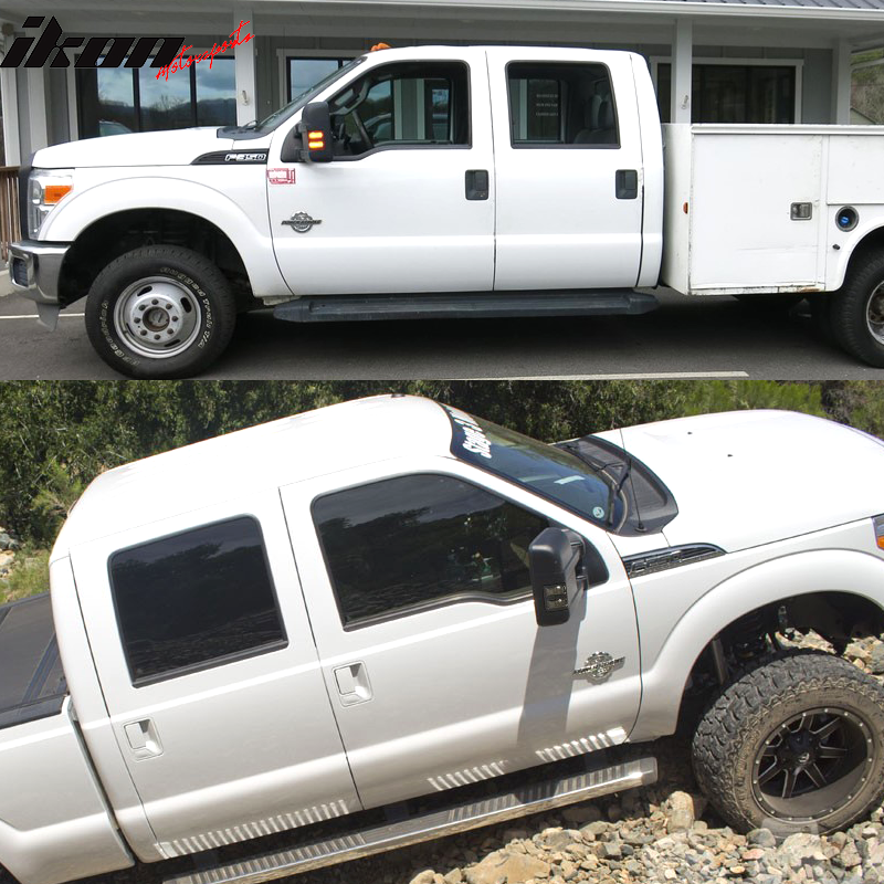 Towing Mirror Compatible With 2008-2016 Ford F250 F350 F450 F550, Super Duty by IKON MOTORSPORTS