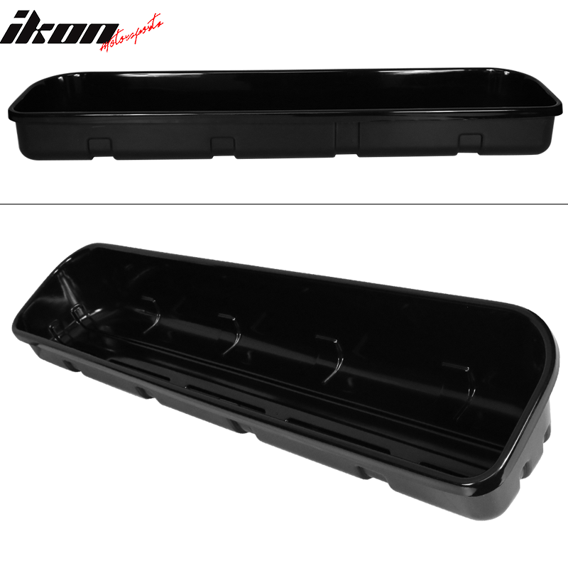 Underseat Storage Box Compatible With 2015-2020 Ford F150 4DR, Black Under Sear Cargo Box by IKON MOTORSPORTS, 2016 2017