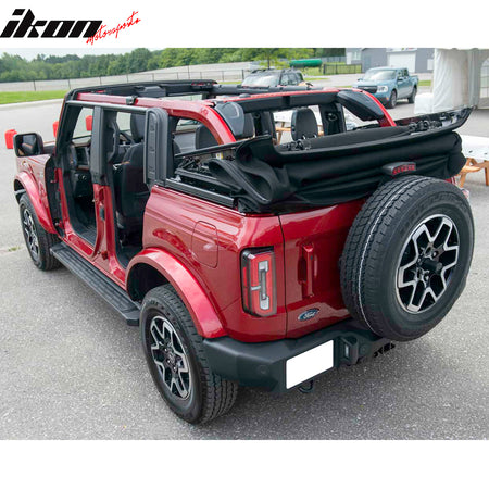 IKON MOTORSPORTS Running Board Compatible With 2021-2025 Ford Bronco, OE Style Aluminum Driver Passenger Side Step Nerf Bars