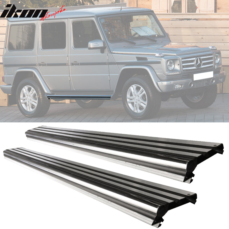 2002-2005 Mercedes Benz G500 G55 OE Polish Aluminum Running Boards