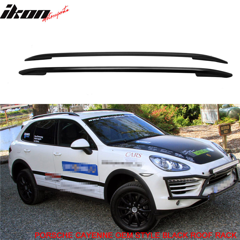 2011-2016 Porsche Cayenne OE Style Black Roof Rack Cross Bar Aluminum