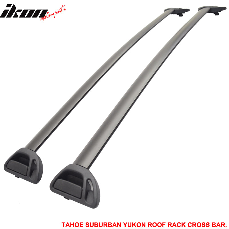 Cross Bars Compatible With 2000-2014 Tahoe Suburban Yukon, Roof Luggage Rack Rails Carrier Sets by IKON MOTORSPORTS, 2001 2002 2003 2004 2005 2006 2007 2008 2009 2010 2011 2012 2013